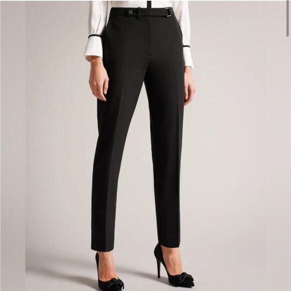 Ted Baker Black Slim Tailored Trousers Size 1 - Picture 1 of 12